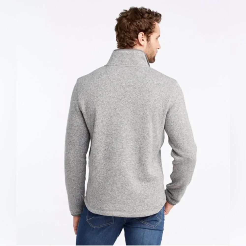 L.L. Bean Jacket Men's Size‎ Small Navy Blue Sweater Fleece Full-Zip Hooded